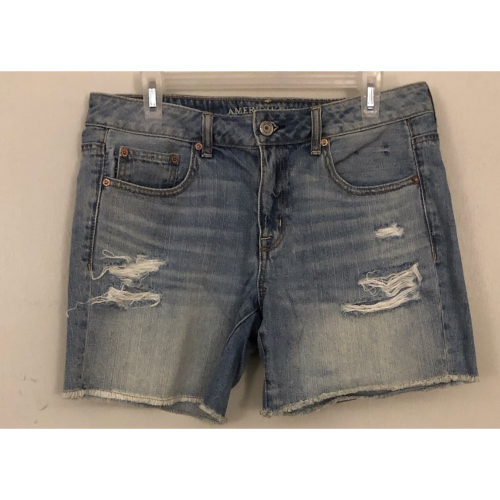 American eagle boy midi ripped jean shorts